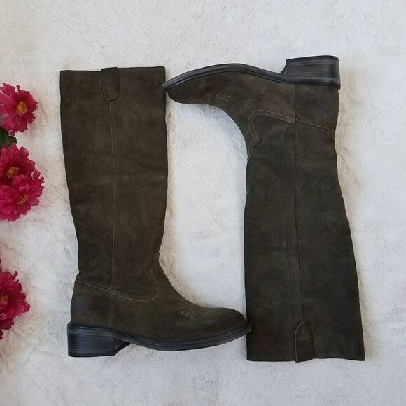 Free People Collection - Arya Riding Suede Tall Boots - Picture 3 of 12